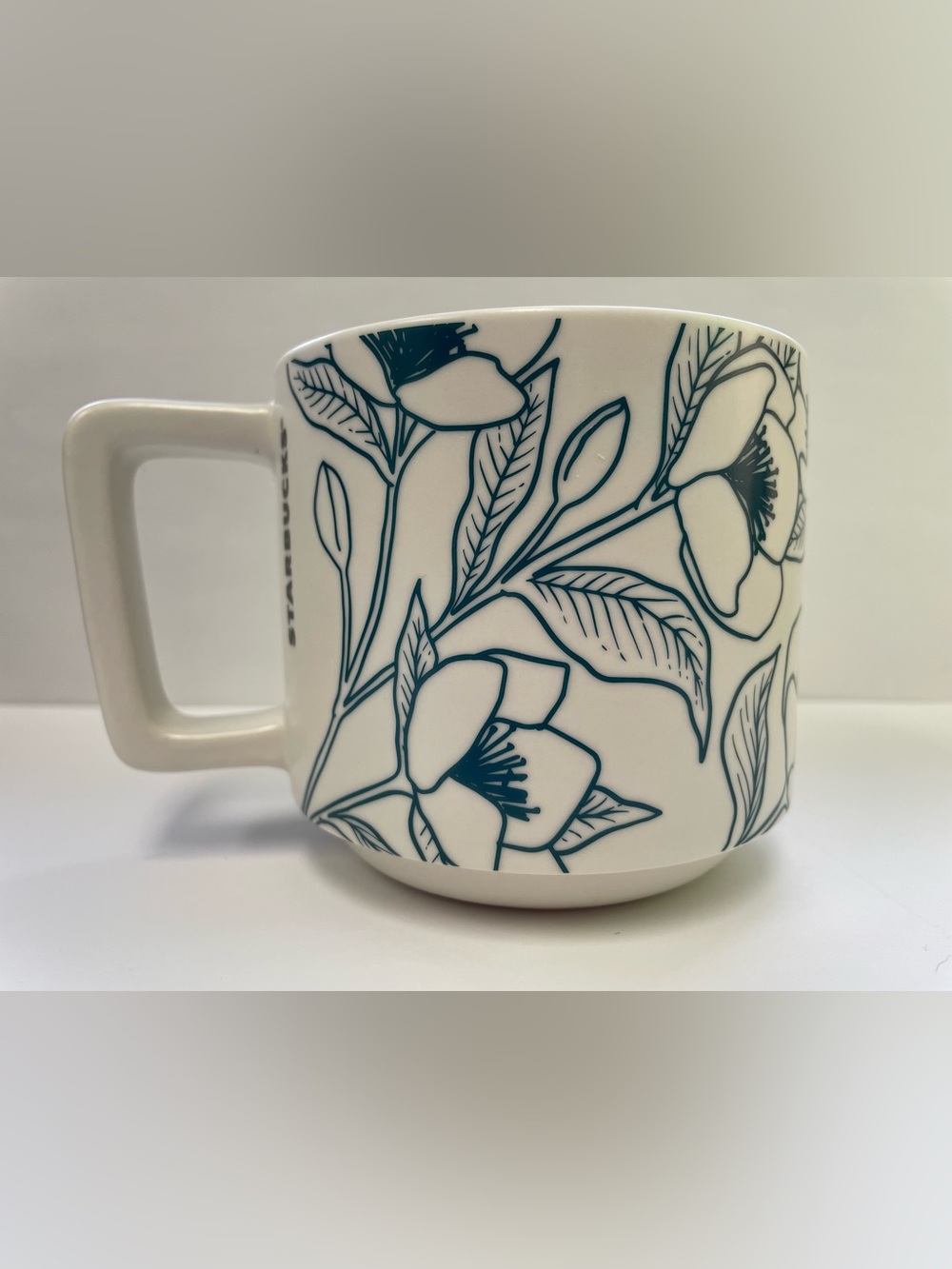 Starbucks 2019 Spring Floral Teal Mug